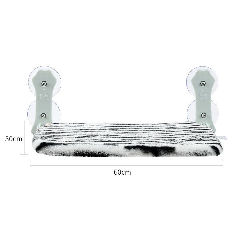 Hamaca para gatos con ventosa, plegable, para invierno, nido grueso para mascotas