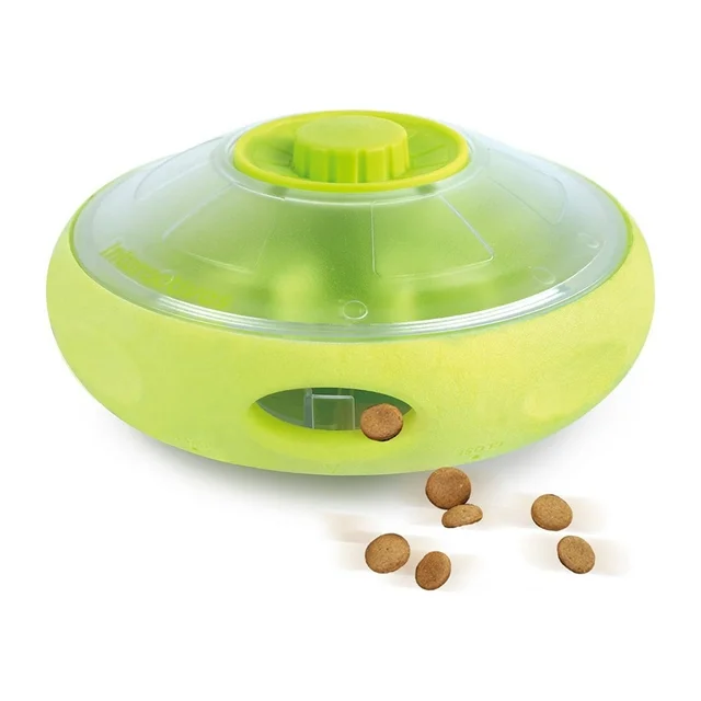 UFO Shaped Pet Interactive Snack Dispenser Dog Slow Feeder Training Toy