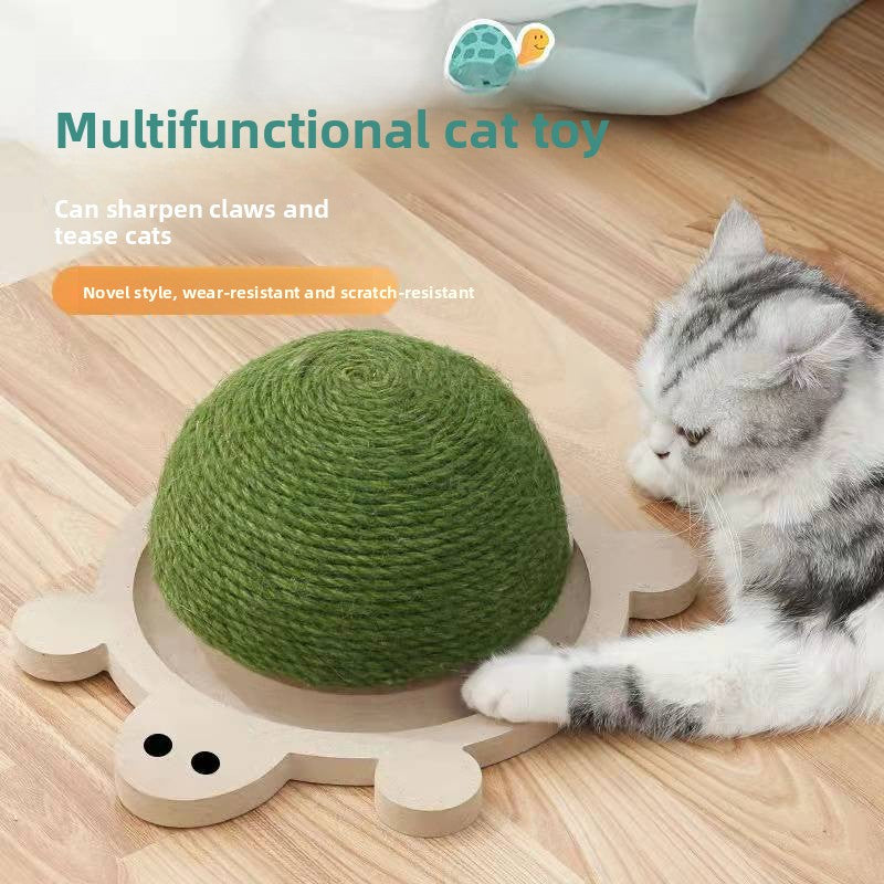 Heavy Duty Sisal Cat Scratching Board Turtle Shape Non Shedding Cat Claw Grinder Toy Durable Scratch Pad for Kittens and Cats Boredom Relief