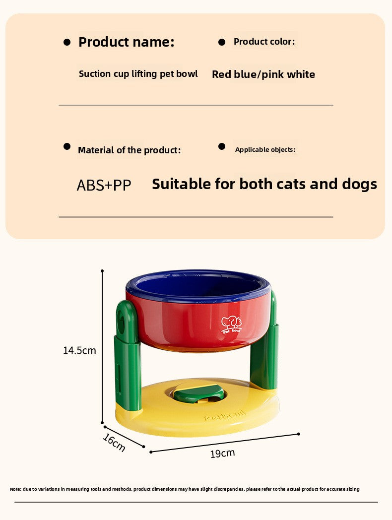 Adjustable Height Dog Food Bowl Elevated Anti Spill Pet Bowl Slanted Stand Feeder for Neck Health Large Medium Small Dogs Cats