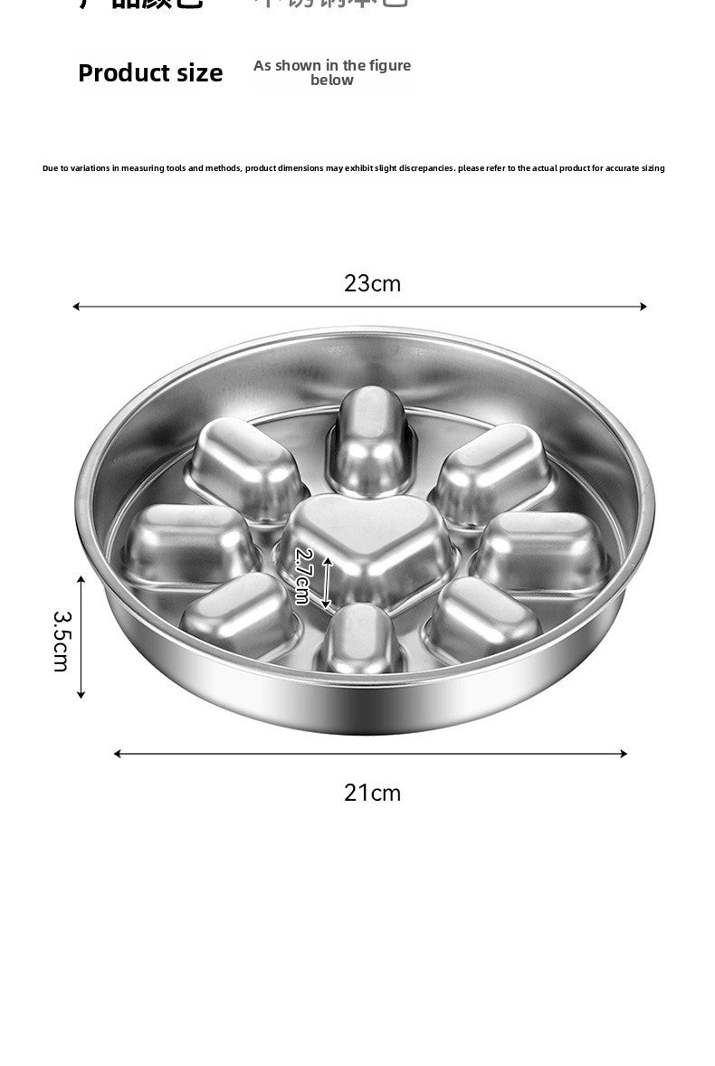 304 Stainless Steel Slow Feeder Heart Bowl for Cats and Dogs