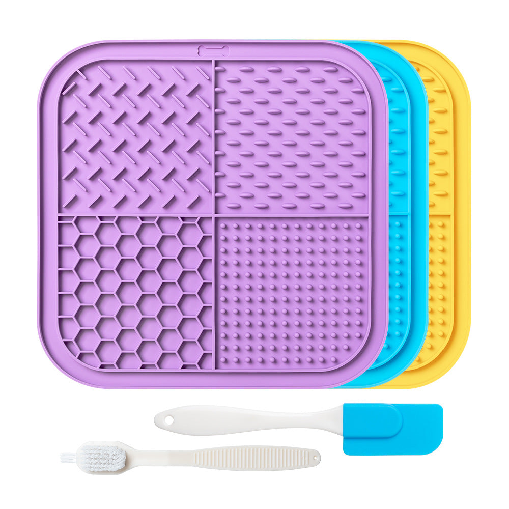 Slow Feeder Mat for Dogs and Cats with Strong Suction Cups Non Slip Licking Mat Large Pet Feeding Tool for Anxiety Relief and Mess Free Meals