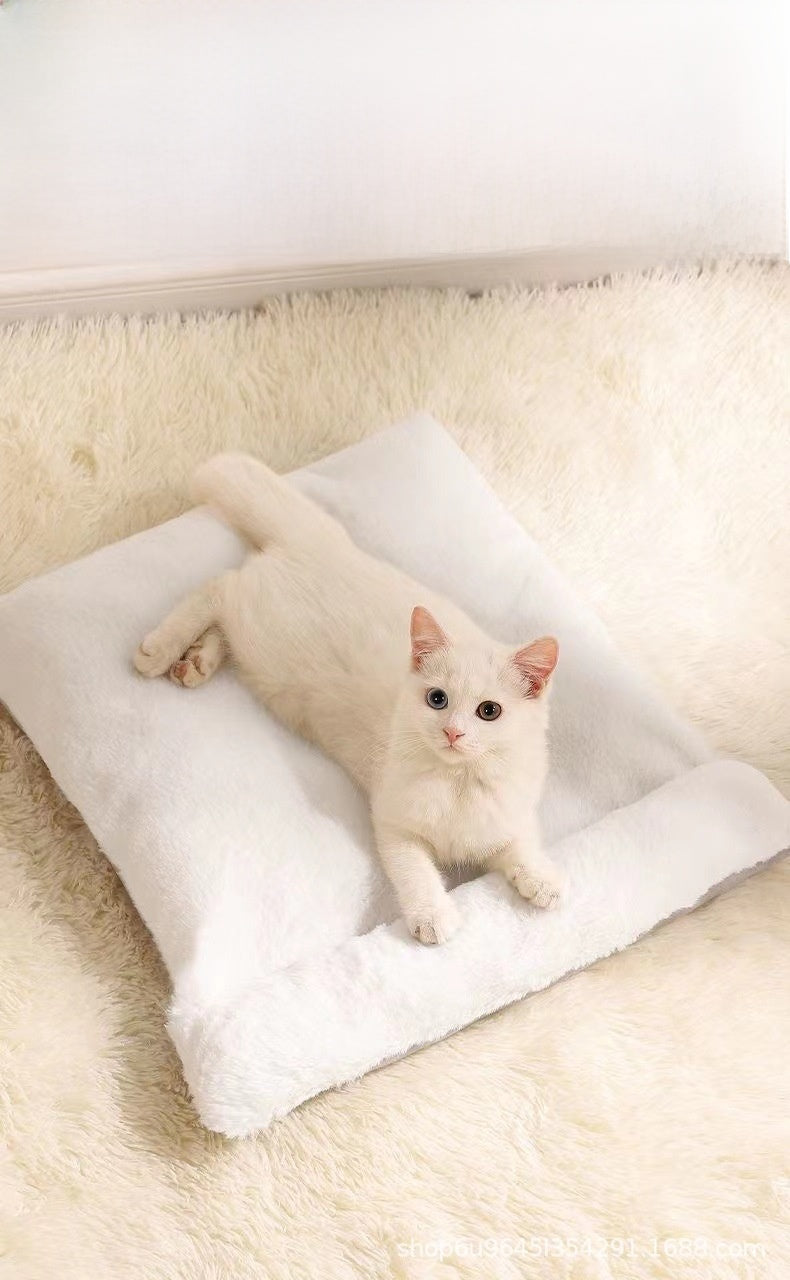 Household Cat House Dog House Kitten Bed Winter Warm Tent House Semi-Enclosed All-Season Universal