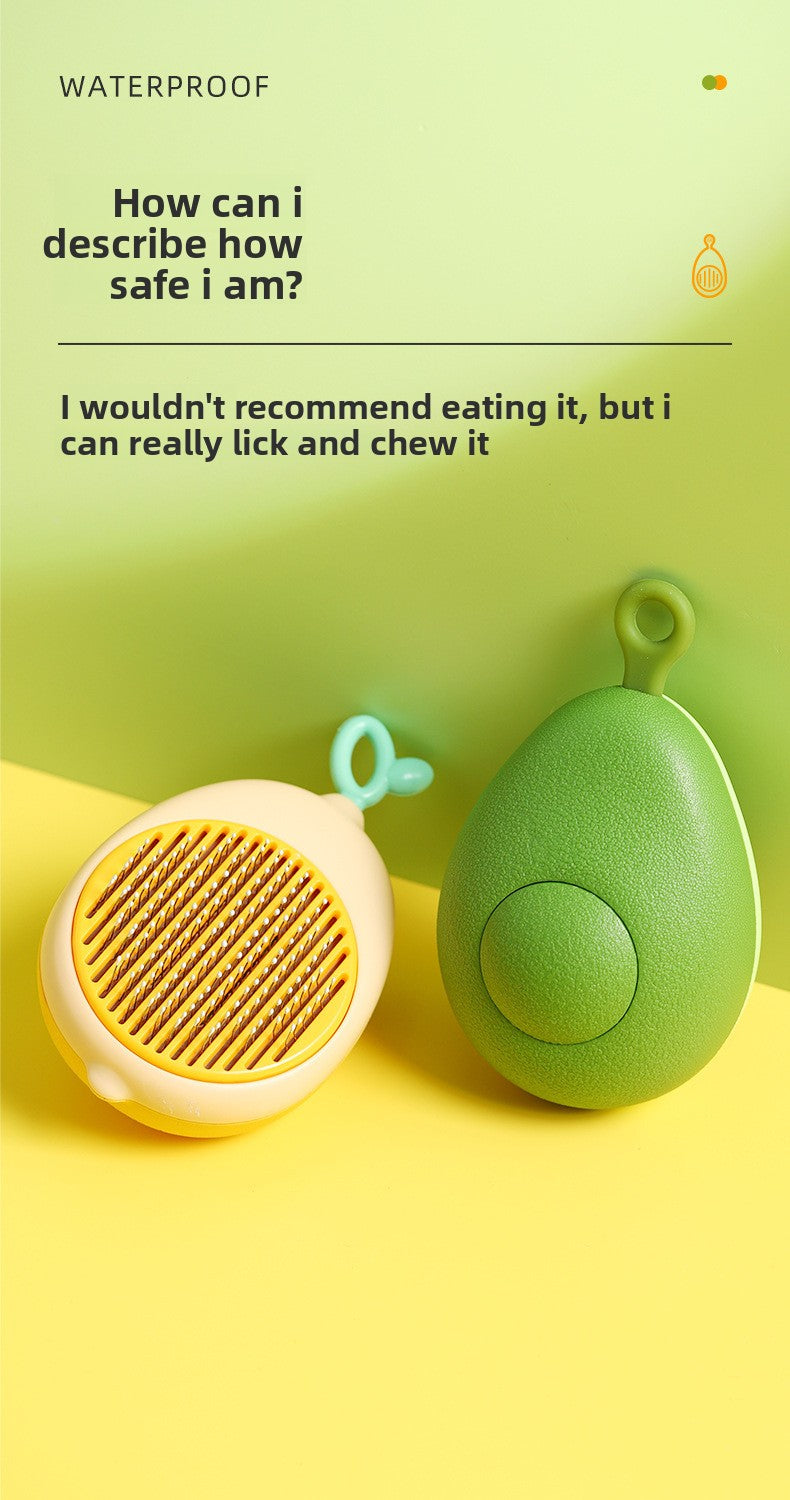 Avocado Lemon Shaped Pet Grooming Comb Massage Tool for Cats Dogs Gentle Deshedding and Cleaning Supplies