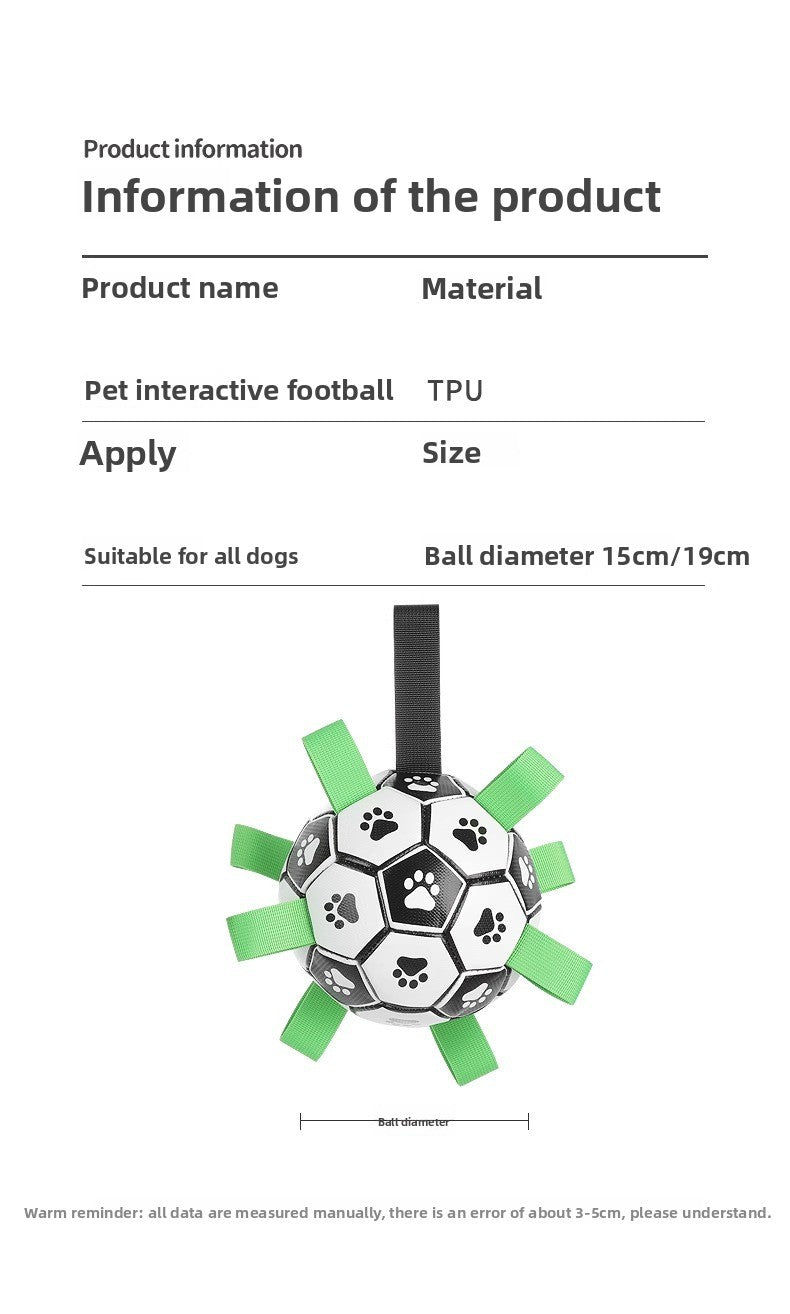 Durable Puppy Chew Football Interactive Toy for Small Large Corgi Dogs
