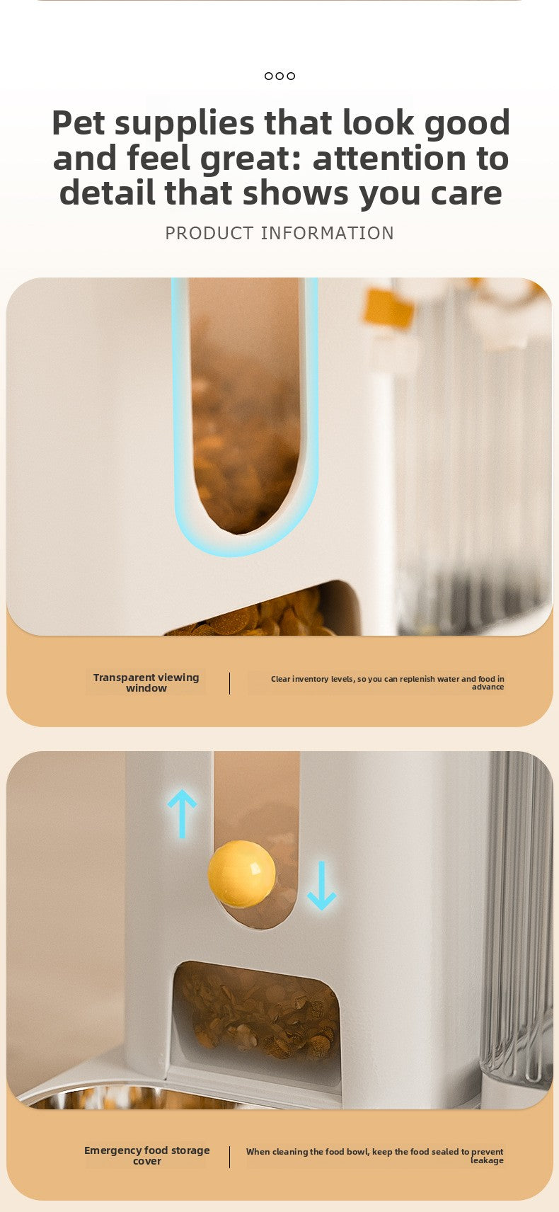 Stainless Steel Cat Bowl Dog Bowl Automatic Water Dispenser with Dry Wet Food Separation Large Capacity Pet Feeder Drinking Fountain Quiet Pump