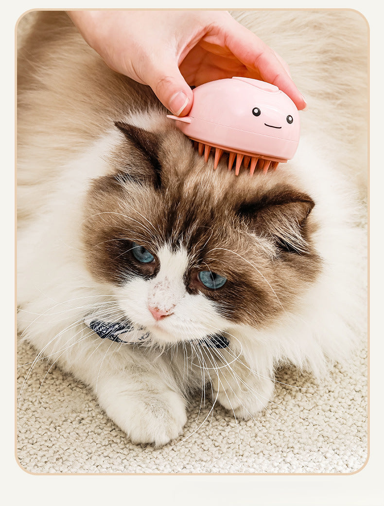 Pet Bath Spray Comb Cat Dog Electric Hair Removal Comb One-Key Anti-Flying Hair Dolphin Massage Brush Rechargeable