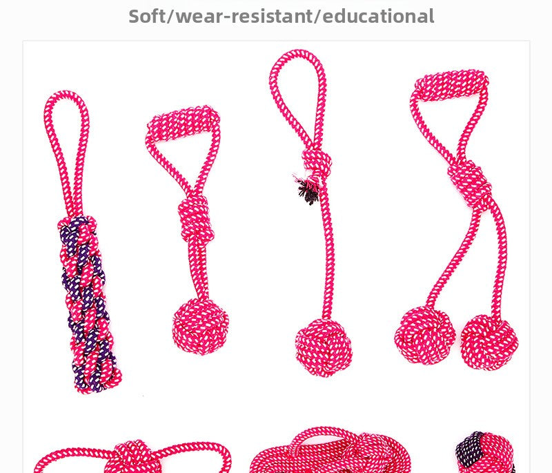 Dog Toys New Pet Cotton Rope Combination Set for Teeth Grinding