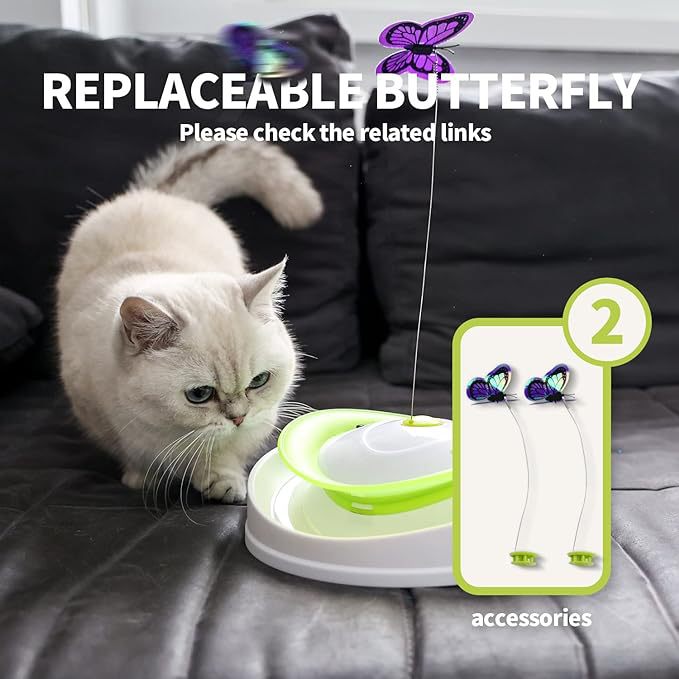 Self-Entertaining Electric Cat Toy 360-Degree Automatic Butterfly Ball Fun