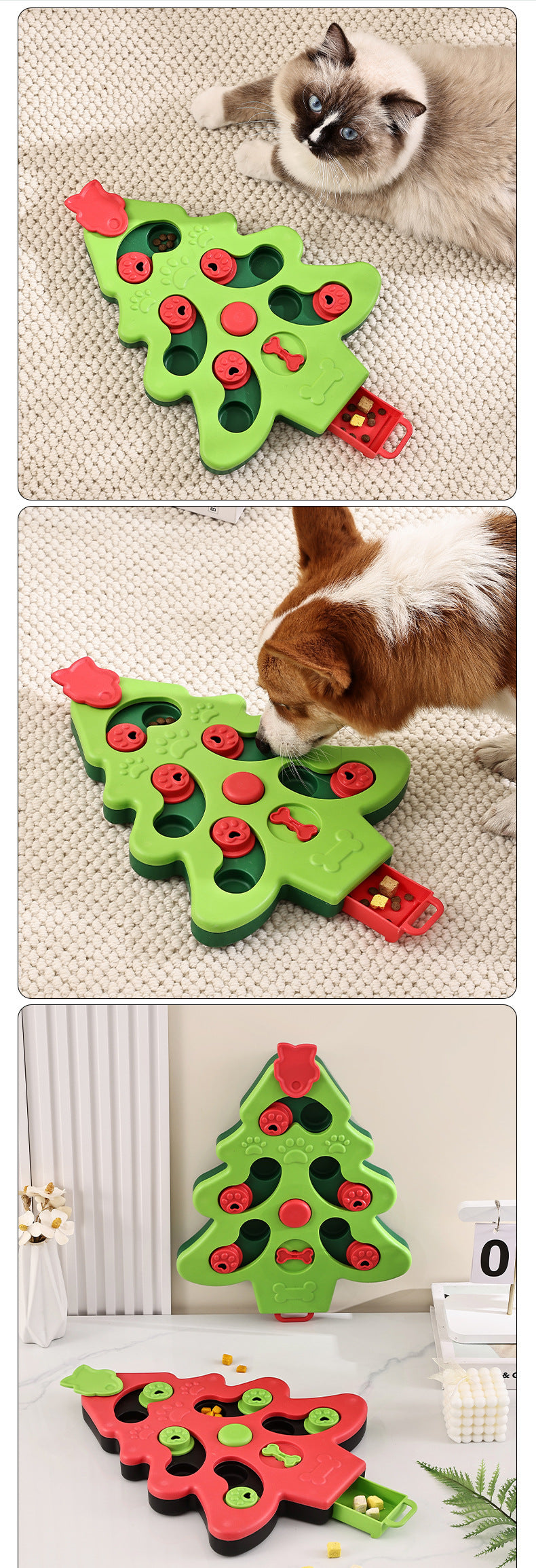Interactive Slow Feeder Dog Bowl Cat Bowl Pet Puzzle Toys for Fast Eaters Anti Choke Educational Training Supplies Pet Feeder Mat