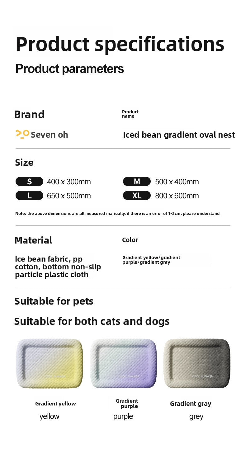 Ice Silk Cooling Pet Bed for Dogs and Cats Summer Cooling Mat with Ice Gel Pad Elevated Dog Bed for Hot Weather Pet Supplies