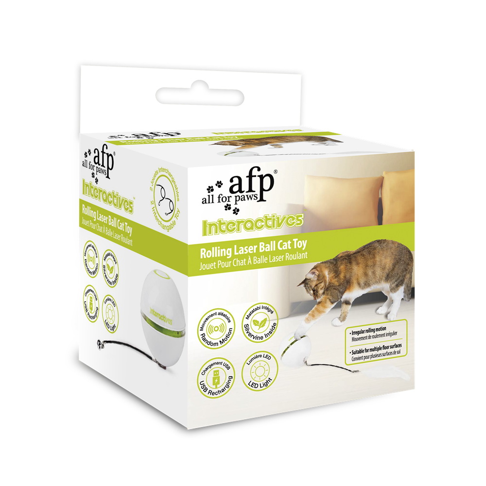 Cat Self-Entertainment Bell Feather Automatic Rotating Rolling Ball LED Light Laser Cat Teasing Toy