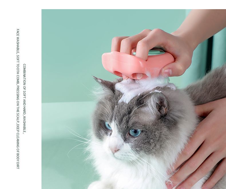 Professional Pet Grooming Brush for Bath Time Extra Large Size Cat Paw Massage Scrubber and Dog Bathing Brush