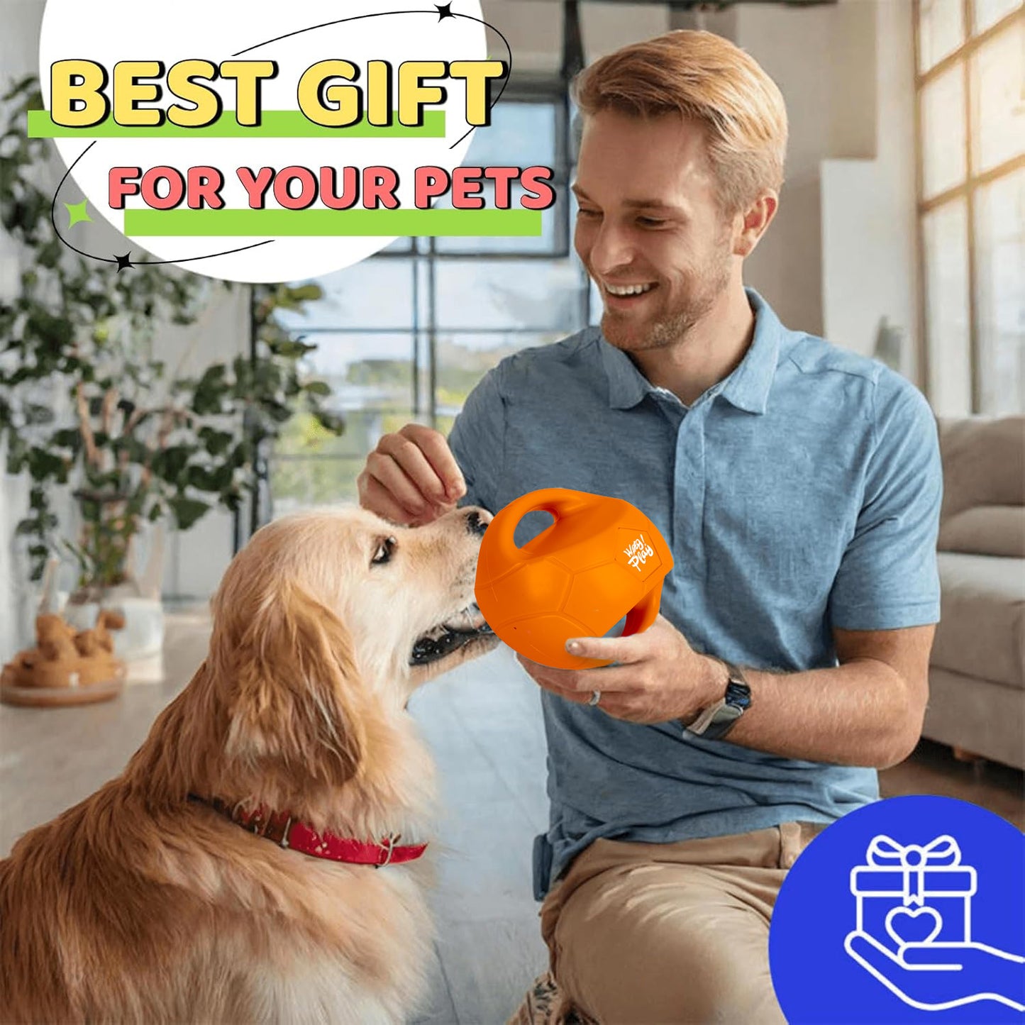 Squeaky Interactive Ball for Dogs Outdoor Tug of War Fun Teeth Cleaning Chew Toy