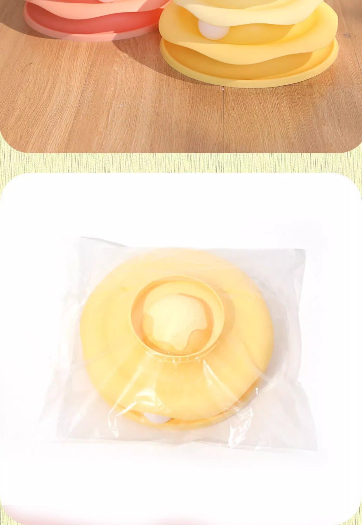 Three Layer Ice Cream Track Cat Play Board for Kitten Self Entertainment Boredom Busting Toy