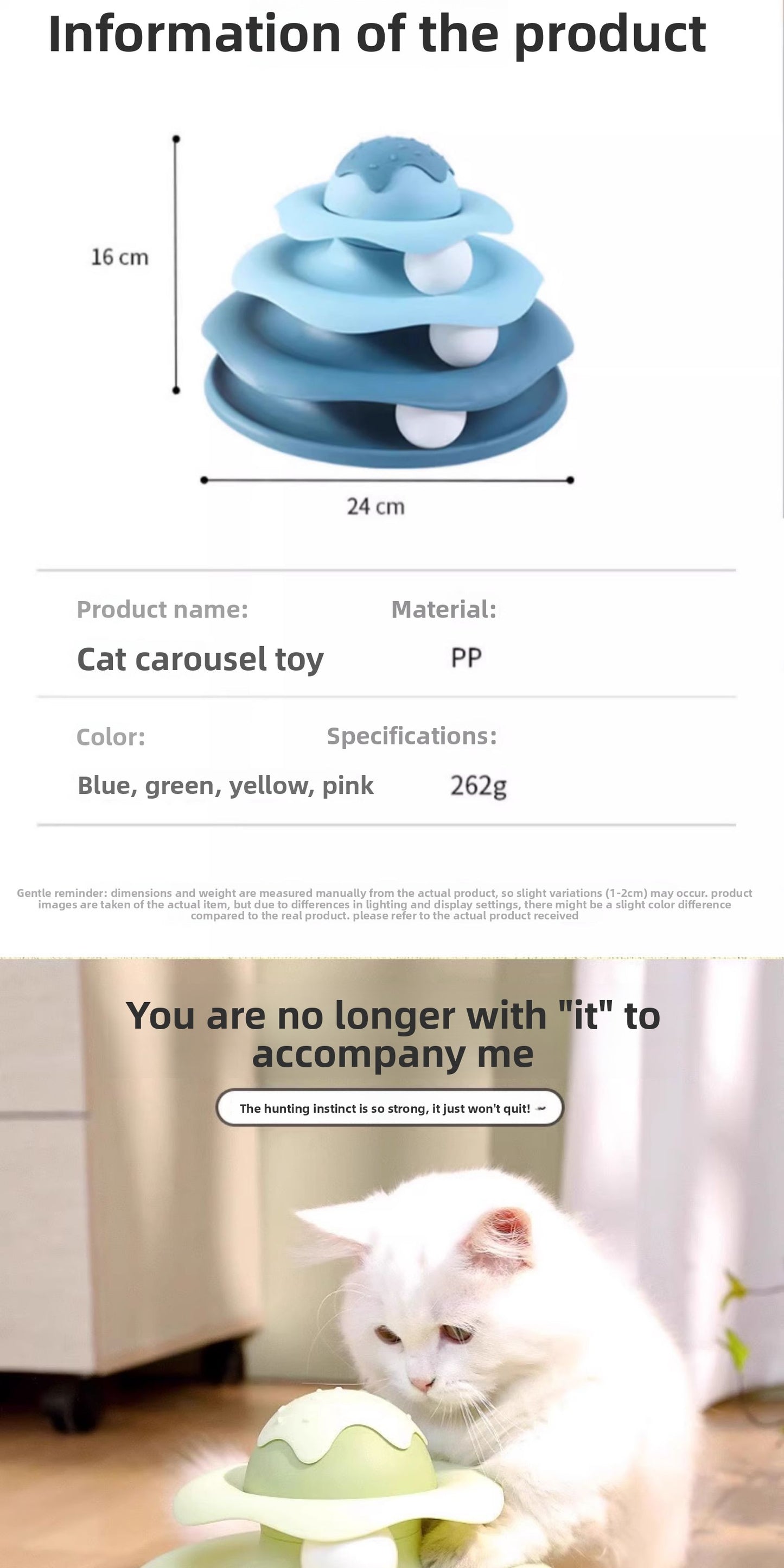 Three Layer Ice Cream Track Cat Play Board for Kitten Self Entertainment Boredom Busting Toy