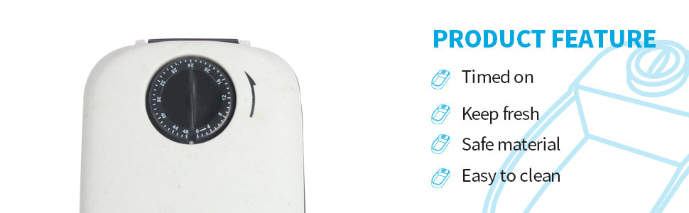 Pet Auto Food Feeder Rotating Button Timed Dispenser for Wet Dry with Ice