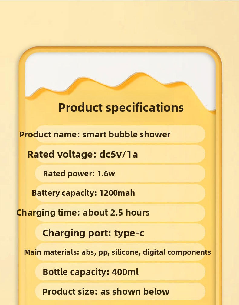 Smart Pet Bubble Machine with Cute Deer Look for Dog Cat Shower