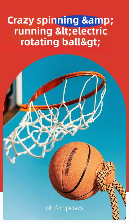 Smart Electric Dog Teaser Toy Rotating Basketball Interactive Durable Chew Fun Plaything