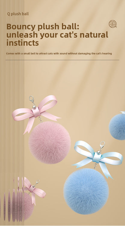 Infrared Laser Cat Teaser Wand with Detachable Feather Bell Interactive Cat Toys for Boredom and Exercise