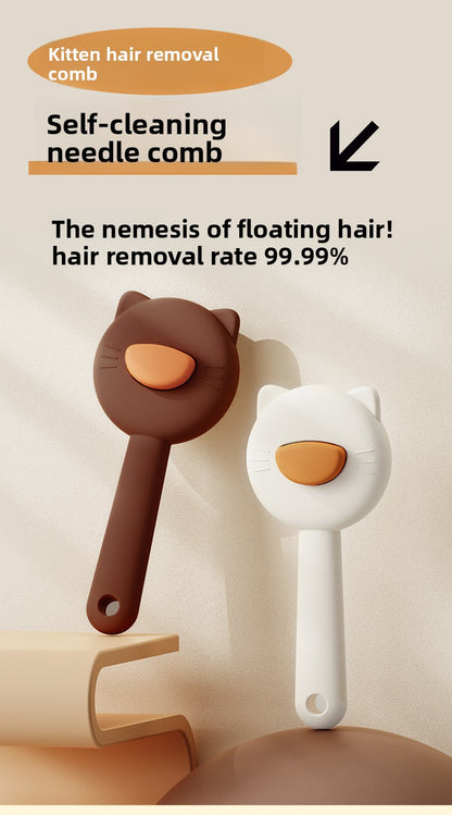 One-Click Hair Removal Comb for Cats Dogs Knot-Free Massage Tool
