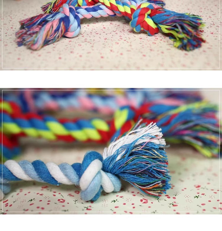 Interactive Dog Bite Pulling Rope Knot Toy for Medium to Large Puppies
