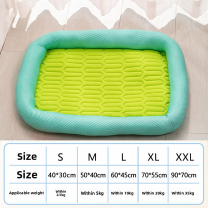 AllSeason Pet Cooling Mat Pad for Dogs Cats Summer WearResistant Bed Essentials