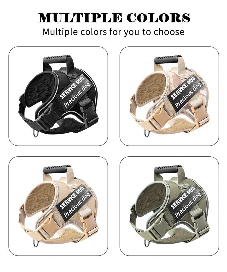 Tactical Dog Harness Quick Release No Pull Pet Vest for Medium Large Dogs German Shepherd Golden Retriever Training with Leash