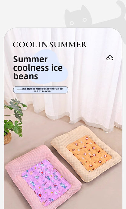 Dog Cat Ice Silk Summer Cooling Sleeping Mat for Pets Comfort