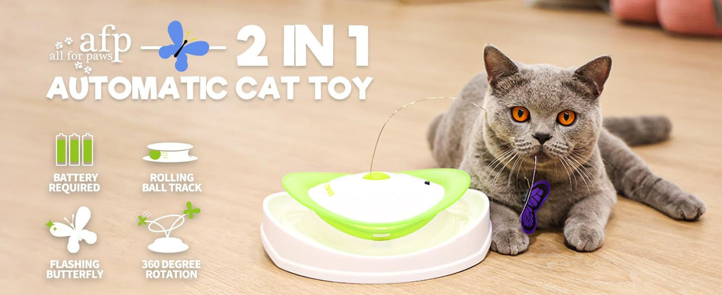 Self-Entertaining Electric Cat Toy 360-Degree Automatic Butterfly Ball Fun