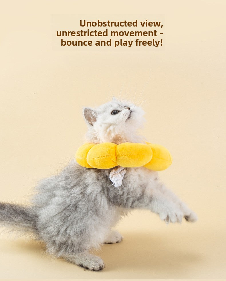 Sunflower Elizabethan Collar Pet Collar Cat Elizabethan Collar Dog Collar Neutering Anti-Lick Collar