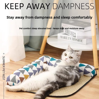 Pet Bed for Cats Dogs AllSeason Mat Summer Cool Sleeping Gear Small Medium Sizes
