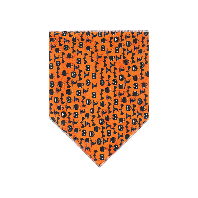 Pet Halloween bandana dog drool bib cat neck scarf