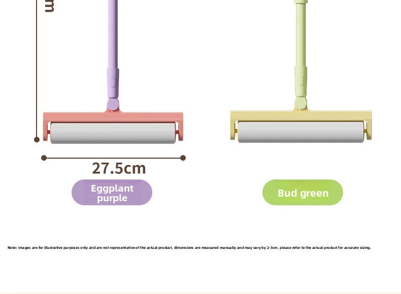 Extra Long Handle Lint Roller for Pet Hair and Dust Sticky Roller Brush with 6 Replaceable Adhesive Sheets Multi Surface Floor Sweeper Magic Hair Remover