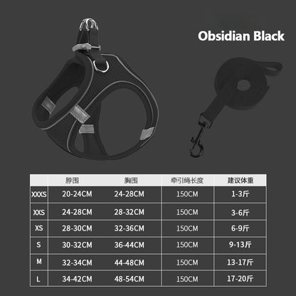 New Pet Vest-Style Pet Harness Reflective Breathable Cat Dog Leash Walking Leash Dropshipping