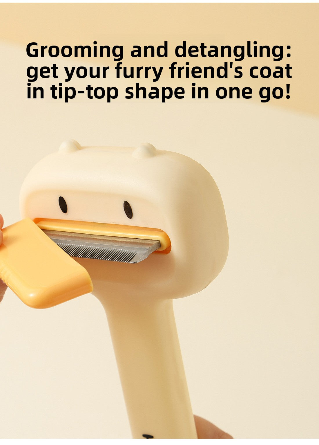 Magic Pet Hair Remover Comb Self Cleaning Cat Brush for Shedding Gentle Detangling and Massage Tool for Cats Dogs to Reduce Loose Fur and Mats