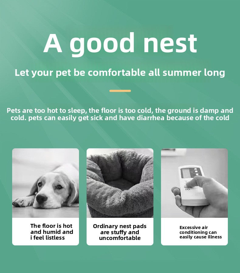 AllSeason Pet Cooling Mat Pad for Dogs Cats Summer WearResistant Bed Essentials