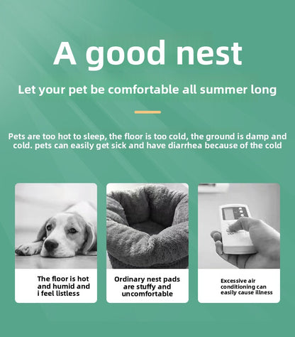 AllSeason Pet Cooling Mat Pad for Dogs Cats Summer WearResistant Bed Essentials