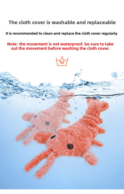 New Electric Simulation Shrimp Catnip Fun Cat Teaser Toy