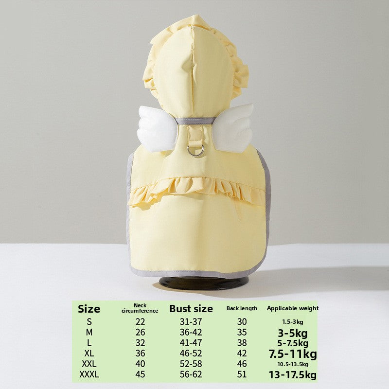 Waterproof Pet Raincoat Full Coverage Four Legged Design for Small and Medium Dogs Summer Outdoor Adventure Cartoon Teddy Dog Clothes