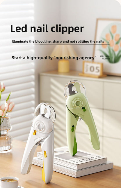 Beginner Friendly Cat Dog Nail Clipper with Light and Bloodline Indicator