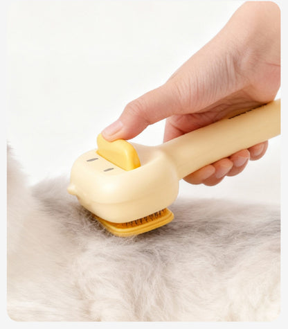 Magic Pet Hair Remover Comb Self Cleaning Cat Brush for Shedding Gentle Detangling and Massage Tool for Cats Dogs to Reduce Loose Fur and Mats