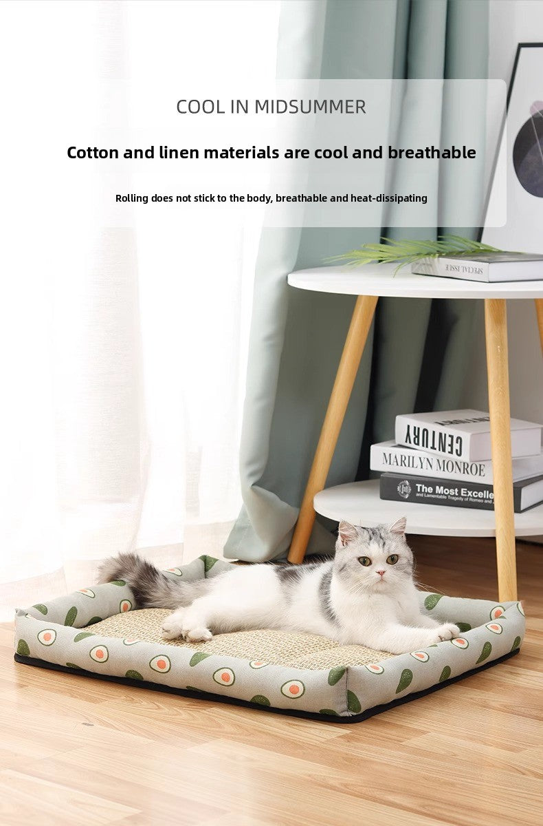 Pet Bed for Cats Dogs AllSeason Mat Summer Cool Sleeping Gear Small Medium Sizes