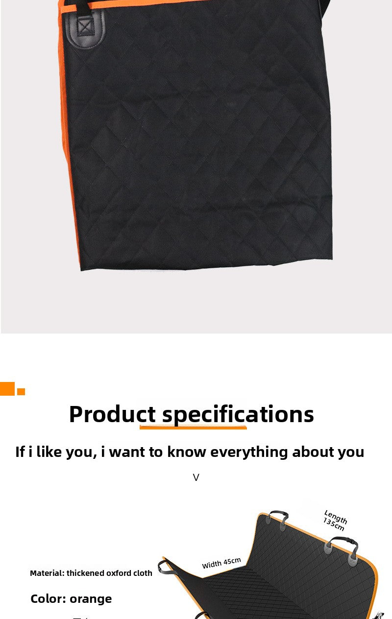 Pet Supplies Foldable Waterproof Anti-fouling Car Mat for Rear Seat Use