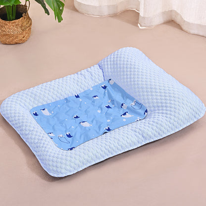 Dog Cat Ice Silk Summer Cooling Sleeping Mat for Pets Comfort