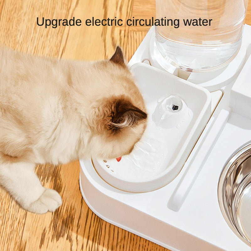 Pet drinking water feeder Large capacity cat automatic feeding and water integrated water dispenser