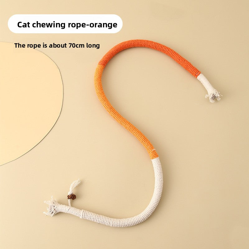 Cat Self-Entertainment Chew Rope Teeth Cleaning Artifact