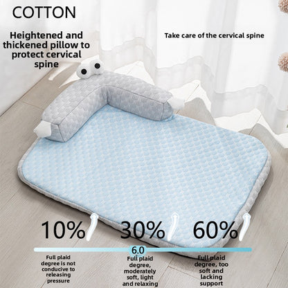 Breathable Cooling Dog Bed for Summer Big Eyed Monster Sofa Mat Small Dog Cat Nest Pet House Washable