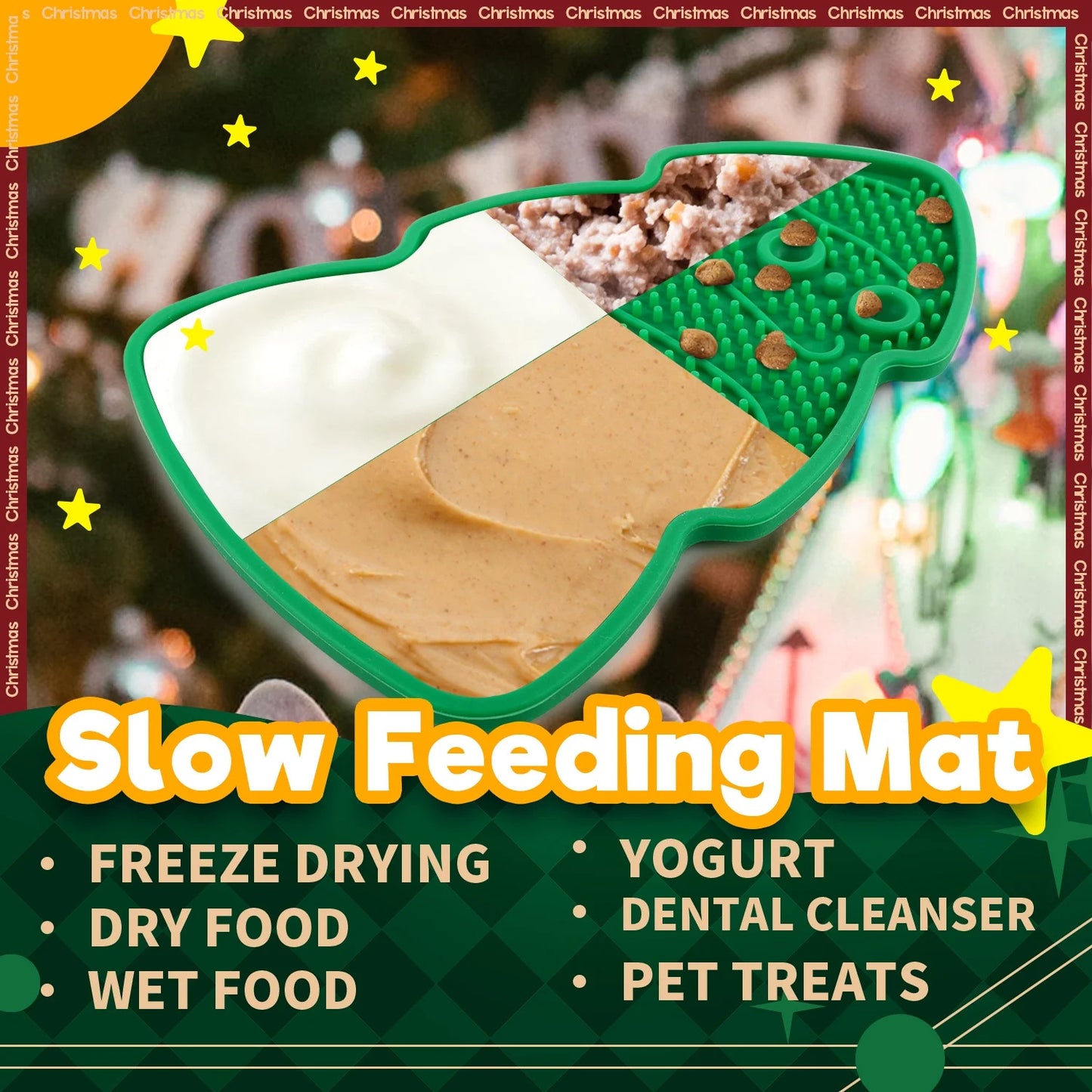 Multiple Christmas Pet Toys Pinecone Treat Dispenser Dog Chew Toy Teaser Wand Pet Bed Set