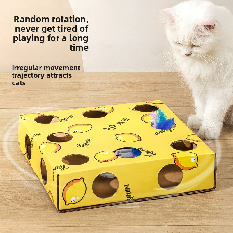 Interactive Electric Cat Toy Wand with Automatic Motion Intelligent Teaser for Boredom Relief and Energy Consuming Playtime Fun for Indoor Cats